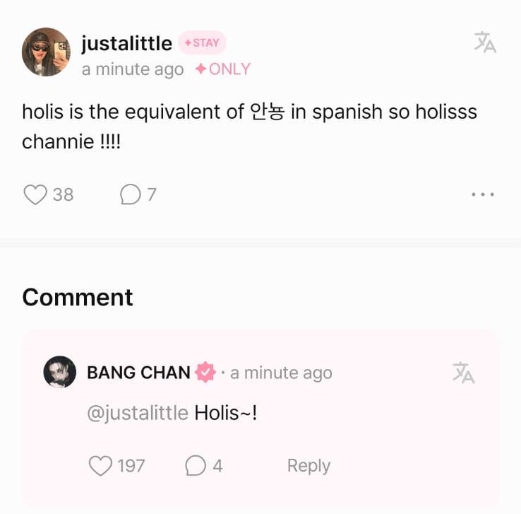 skzlatamproject's tweet photo. Bangchan aprendió a decir Holis https://t.co/oEQR4bwxQO
