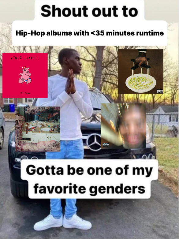 Nore_MCC's tweet photo. What is the all-time best hip-hop album with a < 35-minute runtime? https://t.co/e0MyWNkX76