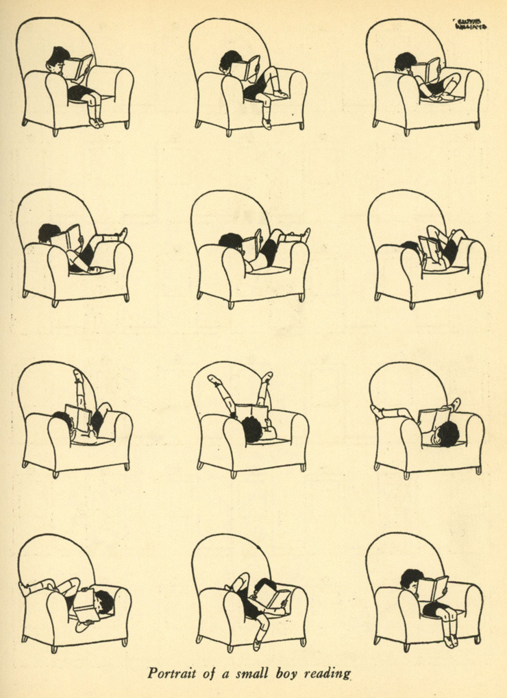 lovedropx's tweet photo. Portrait of a small boy reading by Gluyas Williams https://t.co/gtanQaOA3j