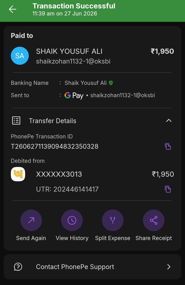 sunilumar85's tweet photo. @UC_Assist , I paid by UPI. The paid amount was Rs. 1950 after including Tax and GST. Means I paid Rs. 100 more https://t.co/2f1j3ursZc