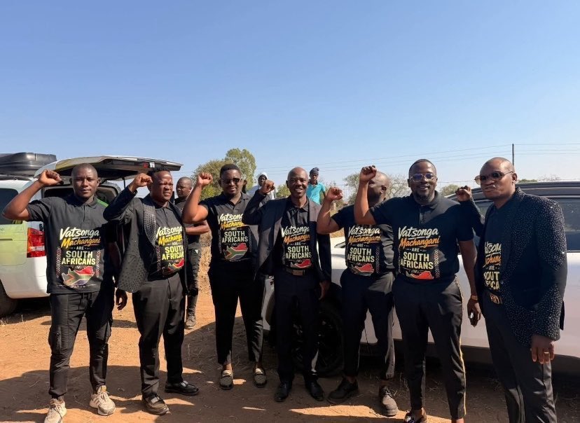 MbhazimawaGaza's tweet photo. We reject this Zama Zama led group that aims to divert the attention of our people from the real patriotic issues. They get our people killed for illegal dealings then wants us to support their VaTsonga Machangani march to embrace illegality. 
https://t.co/AH7saZ7hGl https://t.co/A7F4S65IT5