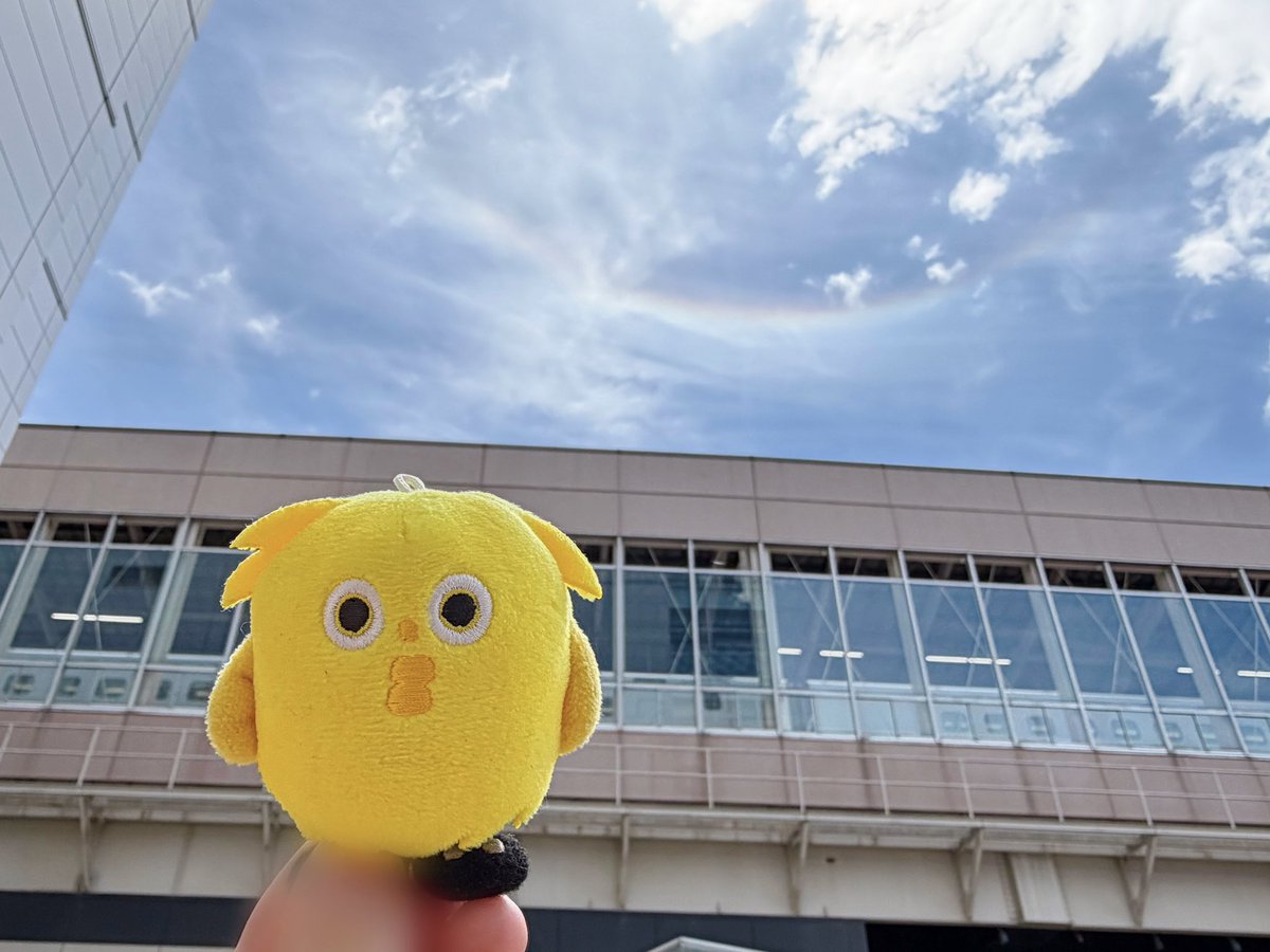 otama_1717's tweet photo. 駅と会場で。縁起が良い🌈 https://t.co/SHdzDie7hf