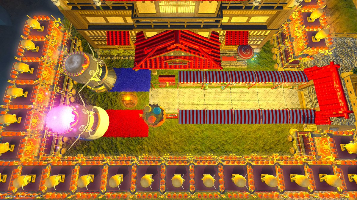GesuMusou's tweet photo. #ハウジング行ってもいいですか 
・庭のテーマ ：ナマズオ大感謝祭
・所有者のキャラクター名：Gesu Musou
・所在地：Ixion ゴブレットビュート 30区 60番地
・アピールポイント：リプライをご覧ください https://t.co/fz2MV3NtWb
