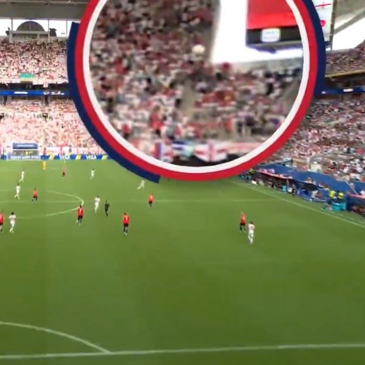 MarioNawfal's tweet photo. 🚨🏴󠁧󠁢󠁥󠁮󠁧󠁿🇳🇴 Ball allegedly hit the sky cam right before England’s goal and they still counted it

Rules say play should be stopped!

Source: Fox Sports / Writer: Claudio https://t.co/eXNzqeSgsq