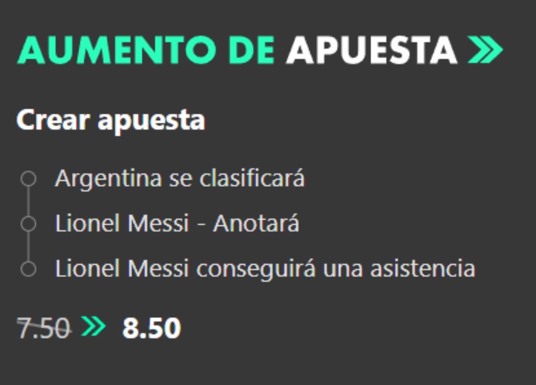 enriquevega__'s tweet photo. 🐐🏆 ¡ES MOMENTO DE LIONEL MESSI! ARGENTINA Y SUIZA SALEN CON 𝗔𝗨𝗠𝗘𝗡𝗧𝗢 𝗗𝗘 𝟳.𝟱𝟬 𝗔 𝟴.𝟱𝟬 🇦🇷🇨🇭

✅ Argentina clasifica.
✅ Messi anota un gol.
✅ Messi brinda una asistencia. 

⚠️ Disponible con mi link: https://t.co/sTuiqxcdfh (aplican T&C) | +🔞 Juega con responsabilidad.