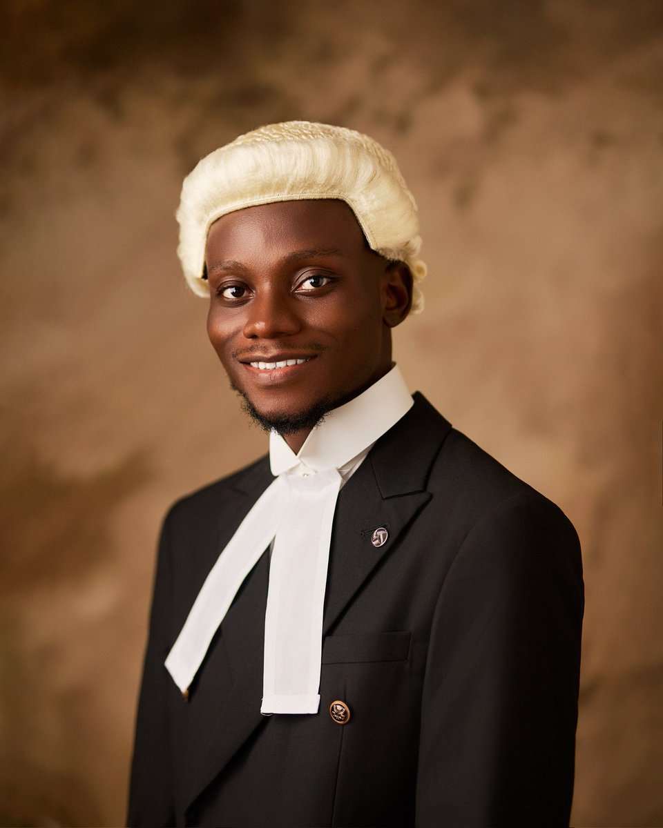 AdebowaleRapha3's tweet photo. Excited to share that I've been admitted into the Nigerian Bar as Barrister and Solicitor of the Supreme Court of Nigeria.🎓

A.R. Omolasoye, Esq.
LL.B (First Class Hons, BGS);
B.L (Second Class, Upper Division);
First ever lawyer in the Omolasoye family.🏆

God's grace, always! https://t.co/oiktJkmEqK