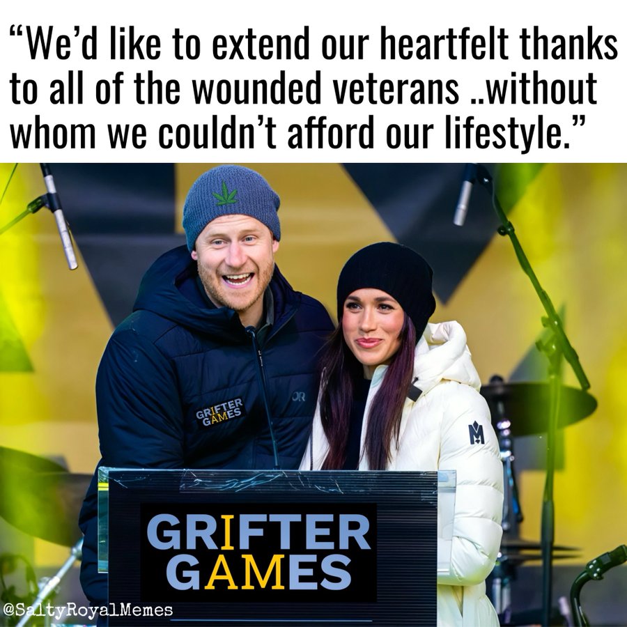 BeeWilde2's tweet photo. @storiesbyjemay It's been said that the Invictus Games is ready to drop Prince Harry as "patron" unless he "produces": i.e. raises💷:

Veterans know that the Sussexes are frauds--cheating #InvictusGames to cash-in💰and told the #DumbPrince: NO Meghan Markle.🤔

#PrinceHarry #Megxit #MeghanMarkle https://t.co/AK4bhNRsNt