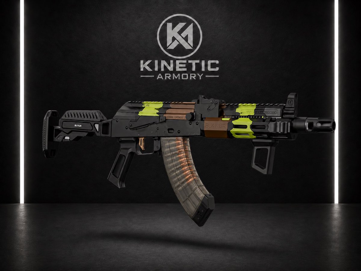 Kinetic_Armory's tweet photo. 🇷🇺 THE BABUSHKA — 10.5” AK SBR

A short-barreled AK in Highland Cerakote, and we have exactly one left!

Orthos Babushka AK Zulu SBR 7.62×39

• 10.5” cold-hammer forged, chrome-lined barrel

• Flash-hider/brake combo, M24x1.5 RH threads

• All aluminum furniture — Zulu adjustable stock, skeletonized grips

• Flat-blade skeletonized trigger, Picatinny optics mount included

• Ships with 30rd US Palm mag + 10rd PMAG w/ +5 extension
• Made in USA

NFA short barreled rifle (SBR)

$2,599.99 shipped to your FFL
Buy Here - https://t.co/lykOJx8UTa

Kinetic Armory — Licensed FFL & SOT Dealer

#AK47 #SBR #NFA #762x39 #KineticArmory
