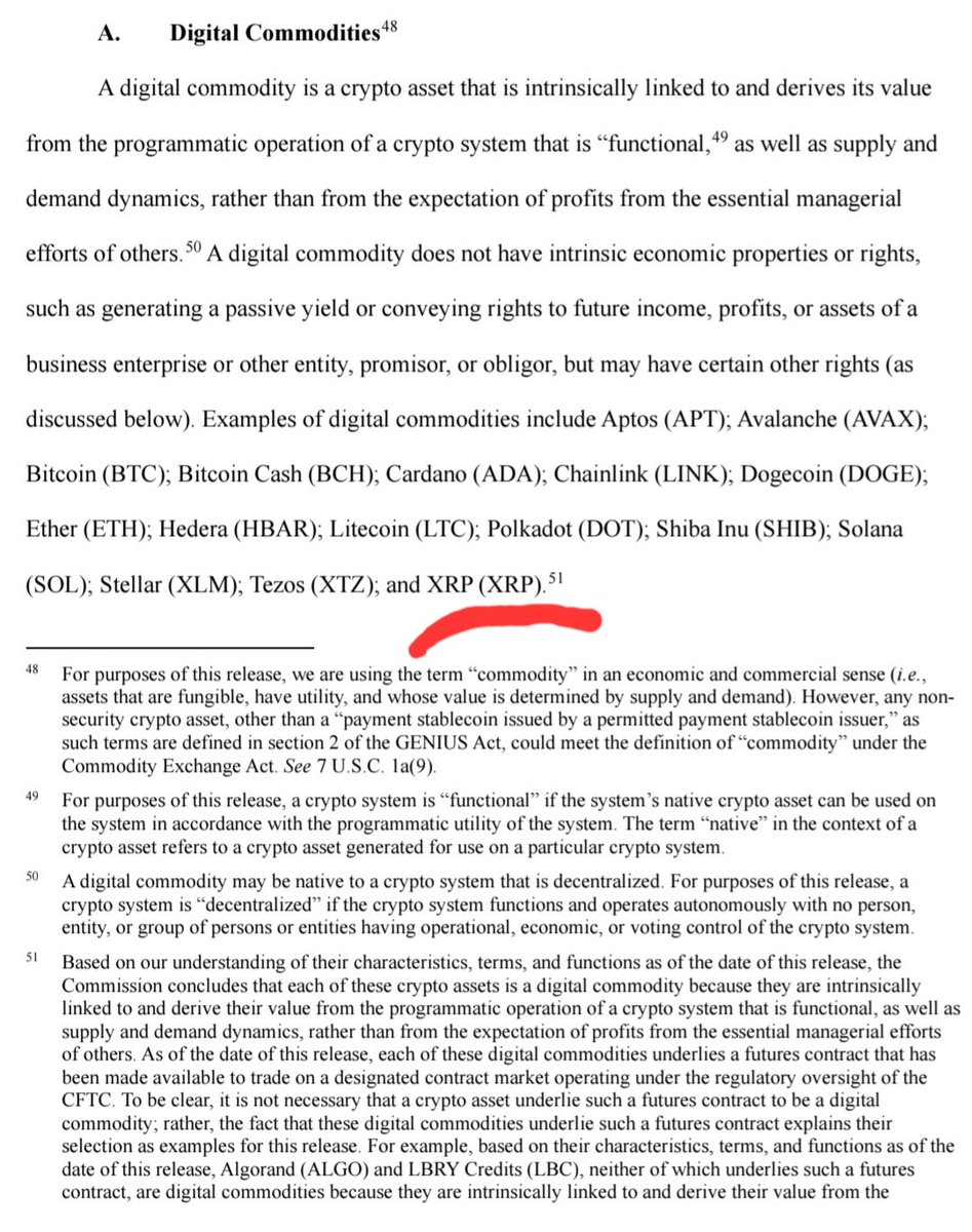 Anesisky's tweet photo. XRP IS THE CHOSEN ONE.. ✅️ 

July 13, 2023: XRP is not a Security ~Judge Analisa Torres. ⚖️ 

March 17, 2026: XRP is a digital commodity  ~US SEC &amp; CFTC. 📃 

XRP IS ALSO PROTECT BY CLARITY ACT H.R.3633 📃 🇺🇸 

#XRP 💎 💎 💎 💎 💎 💎 💎 💎 💎 💎 https://t.co/lTcP3pF3Y0