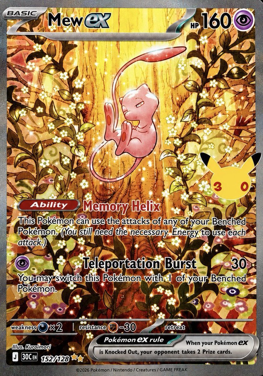 GenesisTCGNA's tweet photo. Mew ex from Pokemon 30th Anniversary

We are so COOKED 😅 https://t.co/IsJjrEu3eS