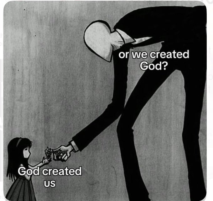 RevIsaacWirtz's tweet photo. There is a quote I love from Voltaire:  “In the beginning God created man in His own image, and man has been trying to repay the favor ever since.”

These atheist posts often unintentionally stumble upon a profound truth now and then. God made Adam and Eve, but their sin, eating from the tree, was their act of rebellion to make themselves into gods. 

Since then, sinful mankind has been desperately trying to fabricate deities, idols, and frameworks that favor them. Cultures create gods that represent them as the center of the universe, the pharaoh was to be considered god of gods, as was Caesar. Japan was the home of the gods, and the emperor was divine. 

Even to this day atheists create a reality in which they are governed by none, and all that they declare good and right IS good and right. They ascribe to themselves the authority of gods, even if they don't claim the title directly.