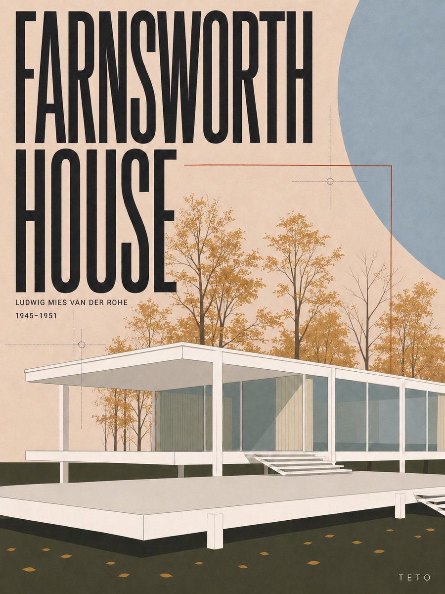 teito_potato's tweet photo. ARCHITECTURE AS ART

名建築を、アートポスターとして再構成するシリーズ。

建築家の思想や建物の特徴を、
美しく、わかりやすく、記憶に残る形で表現していきます。

建築士試験の実例としても、楽しく学べる入口になれば嬉しいです！

#建築 #名建築 #アート #ミュージアムポスター https://t.co/S8M9JFGVSi
