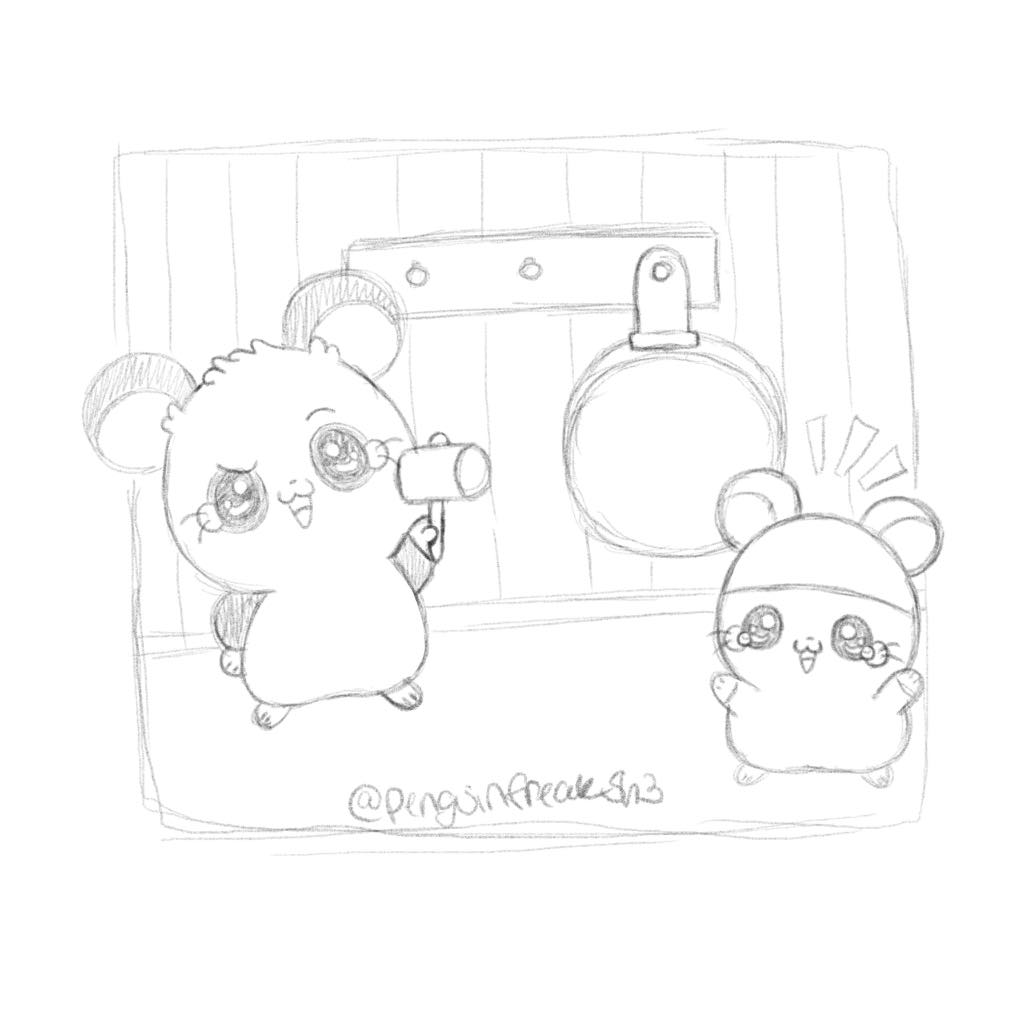 penguinfreaksh3's tweet photo. Panda made Cappy a hat rack! 🔨👒
These are the last two main #hamhams I have left, so I did them together!
Let's chat & chill this Sunday!
Join me at 2pm est on my YT channel while I finalize this in Inkscape!
Sub & watch here ⬇️
https://t.co/iemTSoRTwE
#hamtaro #hamsters https://t.co/KyjPwIbG24