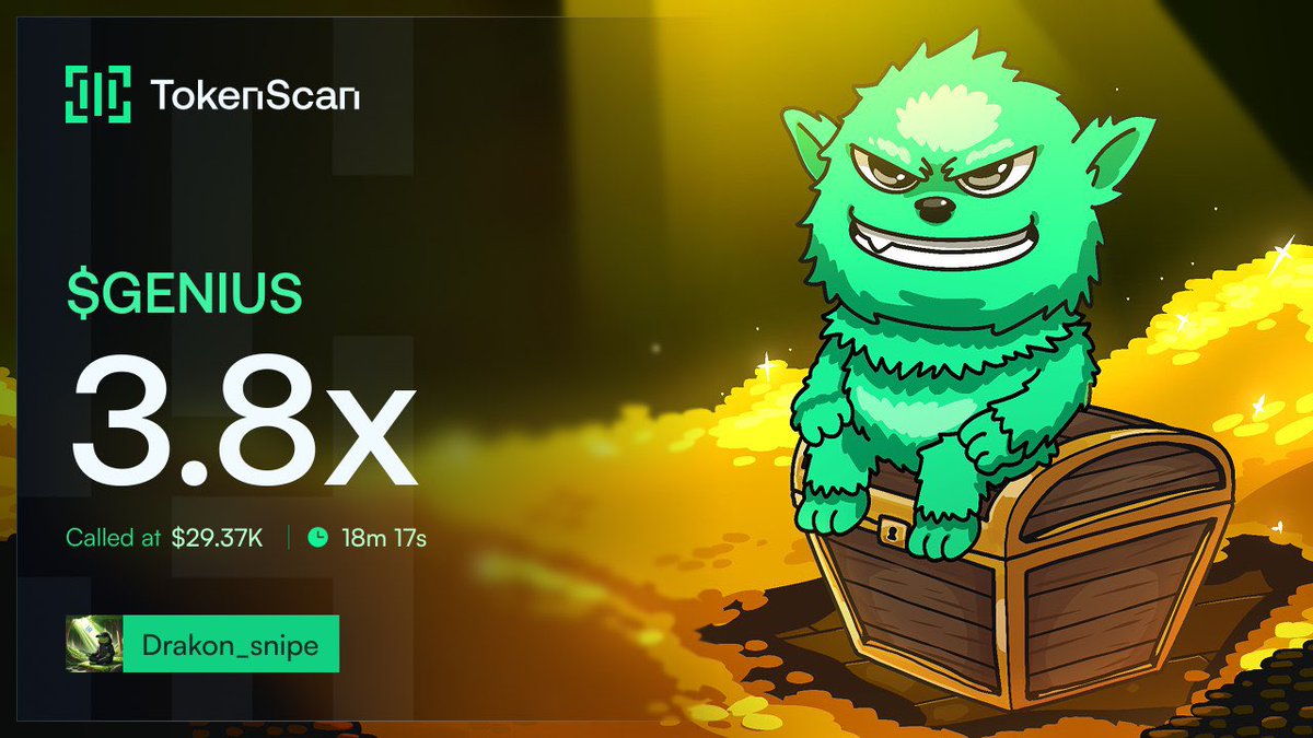 Drakon_snipe's tweet photo. 3.8x profit on $GENIUS 

3RZhwmcD2y1pq9roatMvaXxWR5VadTgxF6AL7TCLpump https://t.co/5Yi50NyQXD