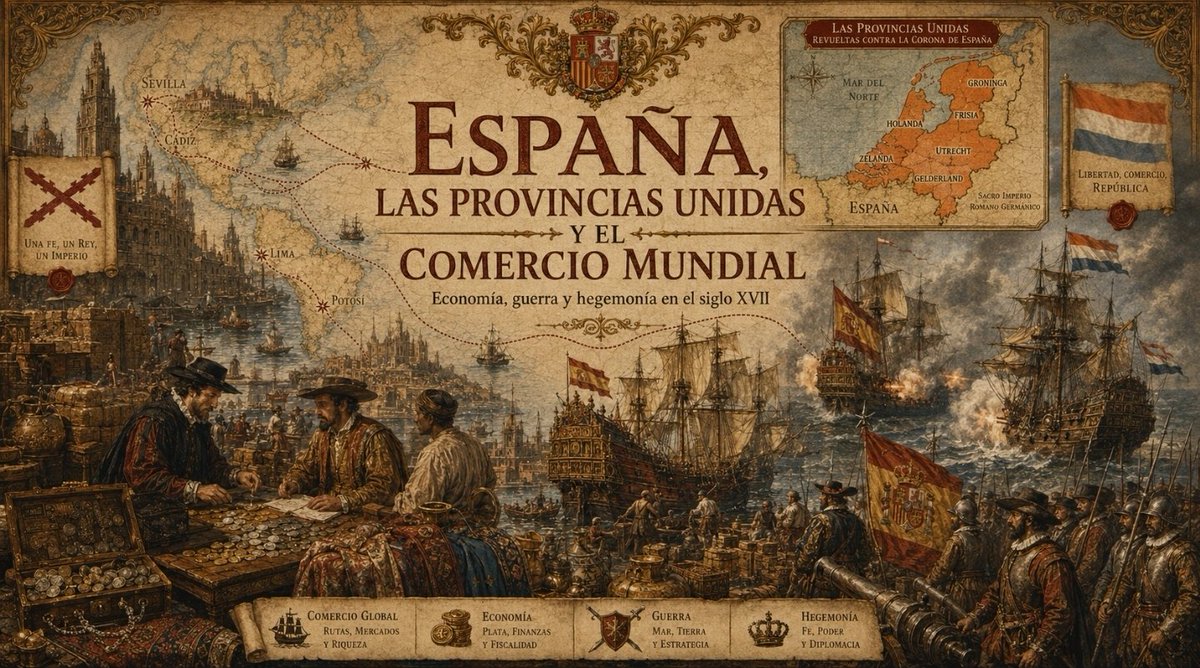 Filomat_'s tweet photo. Hay quien defiende que las Provincias Unidas resistieron a España por su capacidad comercial, mientras la economía española se basaba en la agricultura y la minería. Esto es una simplificación histórica enorme: España fue una potencia comercial de primer orden, y merece un hilo: https://t.co/9NREjq8sEd