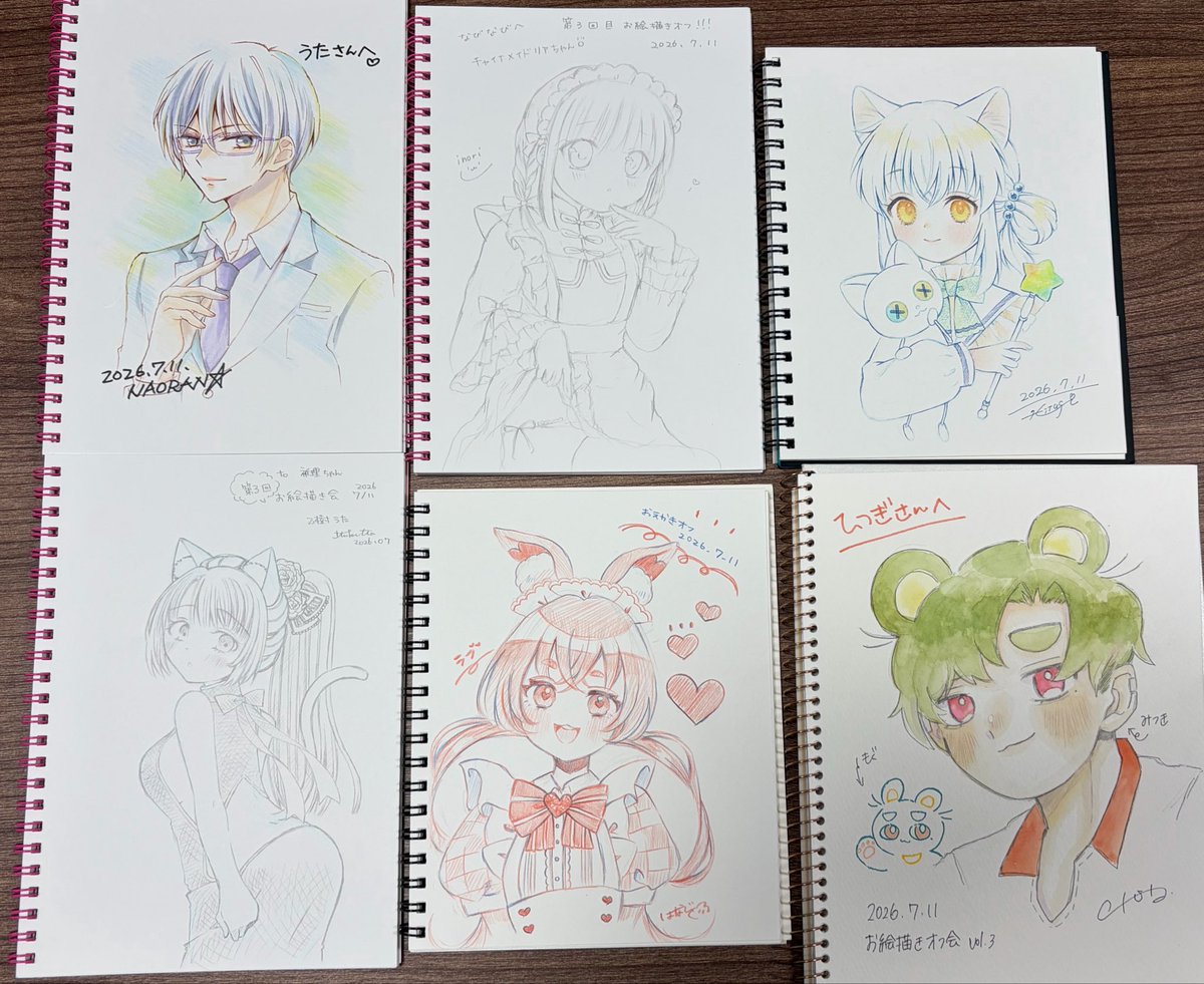 愉快な絵描きたちのオフ会 昨日はお絵描きオフ会でした〜‼️ 圧巻の