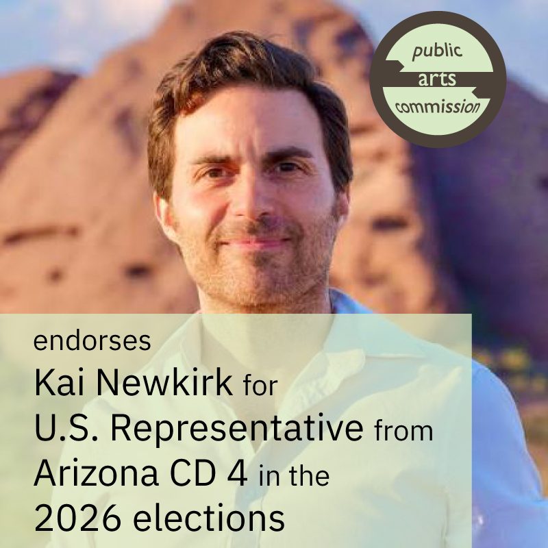 pubartscommiss's tweet photo. We're happy to endorse the @kai_newkirk campaign to represent Arizona CD 4 in the U.S. House.  The primary is held on 21 July.  Our FULL ENDORSEMENT: https://t.co/1E57RKNMGX https://t.co/RK78ZmARPD