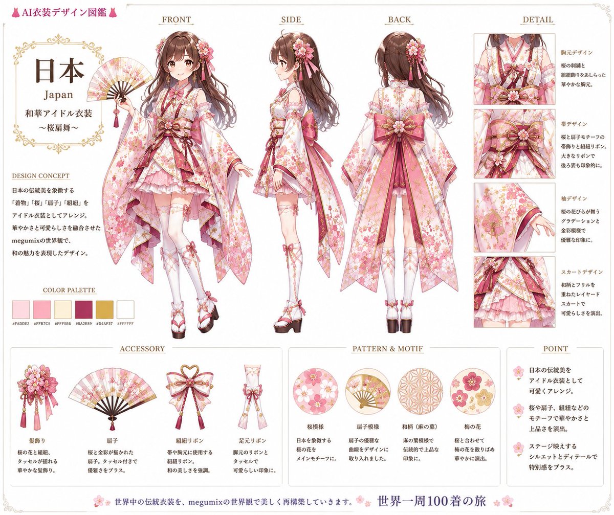 👗AI衣装デザイン図鑑👗 「世界の民族衣装 シリーズ」 Megumix 