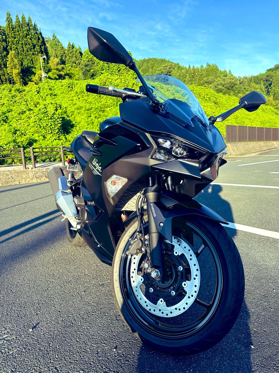 299engine's tweet photo. NINJA500納車されたー！
早朝ツーリングー、気持ちいいねー🏍️ https://t.co/orNzvKYbn4