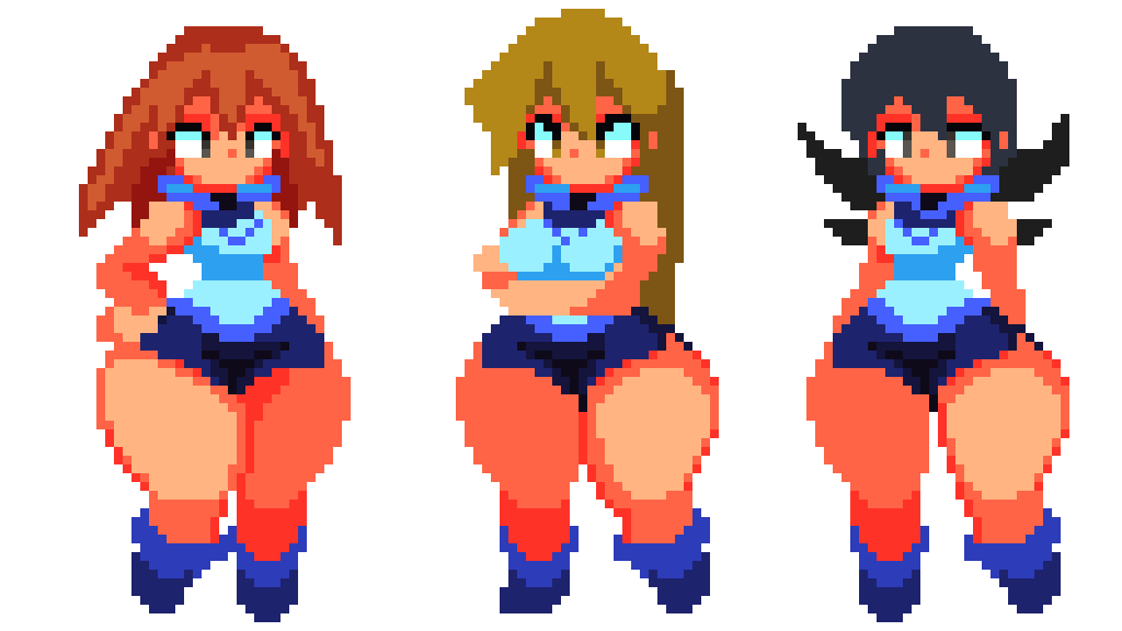 Jez8026's tweet photo. Alexis, Jasmine and Mindy #pixelart #yugiohfanart https://t.co/lSGUEtsXk3
