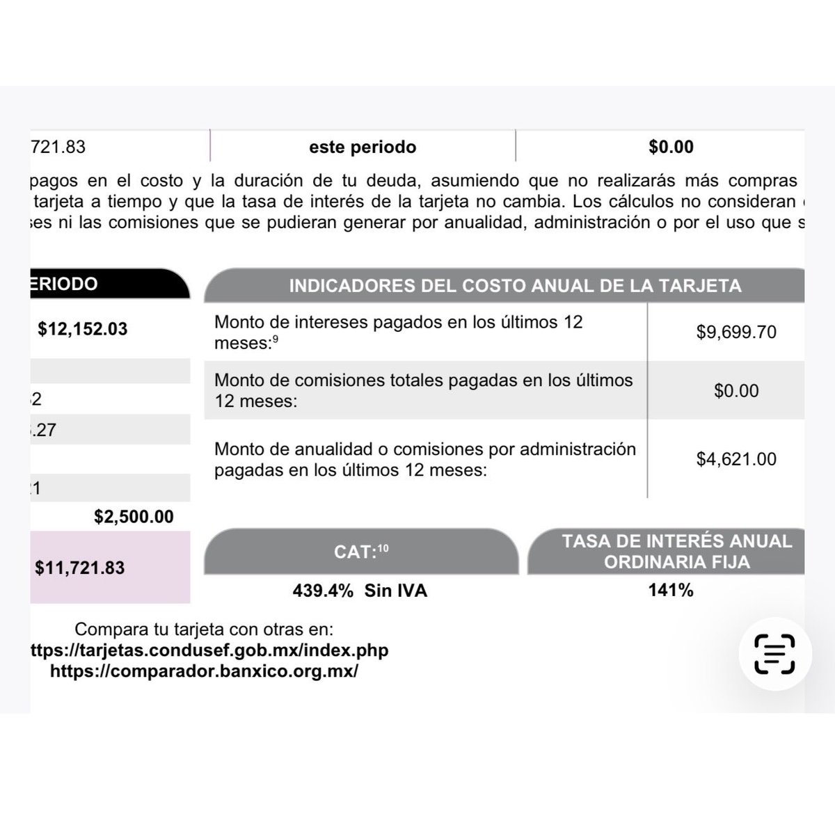 legalosoya's tweet photo. @mario_dico50 @CarlaEUrenaA @mario_dico50 checa la tarjeta Invex -Volaris es la peor CAT 439% más iva , interés anual 141%, es un robo usurero a los mexicanos !! https://t.co/wai7N3Oxxf