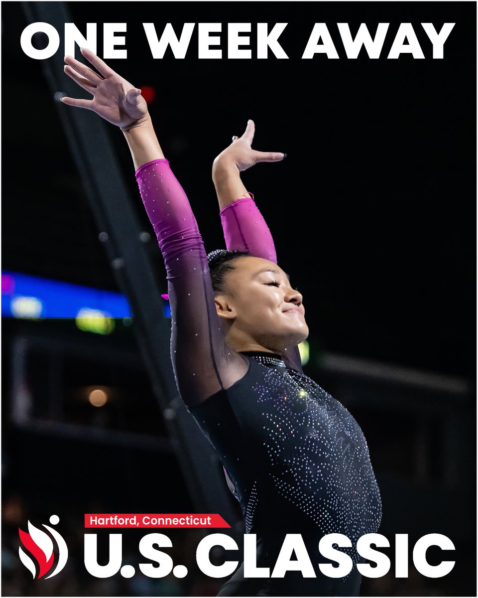USAGym's tweet photo. ONE. WEEK. AWAY. 🥳.

🎟️➡️ https://t.co/HAgDEiBNhR https://t.co/ldjTSPrsVz