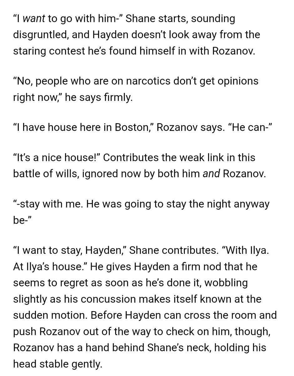 chasingbodies's tweet photo. been slowly making my way through this author's fic and Tend(er) is a new fav 🥺 what if Shane's accident on the ice was in Boston... and what if he stayed with Ilya while he recovered 👀

https://t.co/M9Bbs0cjND https://t.co/hG42r0o0MJ