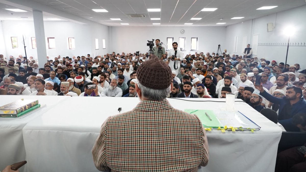 TahirulQadri's tweet photo. Luton, UK: Shaykh-ul-Islam Dr Muhammad Tahir-ul-Qadri Delivers Keynote Address at "Shan-e-Ahl-e-Bait-e-Nabvi ﷺ Conference"

His Eminence Shaykh-ul-Islam Dr Muhammad Tahir-ul-Qadri, founding leader of Minhaj-ul-Quran International, delivered the keynote address at the "Shan-e-Ahl-e-Bait-e-Nabviﷺ Conference", organised on the occasion of the "Ta'ziyati Reference of Pir Syed Abdul Qadir Shah Jillani (R.A)" under the auspices of Markazi Jama'at-e-Ahle Sunnat (UK & Overseas) at Jamia Islamia Ghousia Trust, Luton.

Addressing a large gathering of scholars, community leaders and students of knowledge, Shaykh-ul-Islam delivered a profound Qur’anic exposition of Ayat al-Tatheer (The Verse of Purification) from Surah al-Ahzab (33:33):

اِنَّمَا یُرِیْدُ اللهُ لِیُذْهِبَ عَنْکُمُ الرِّجْسَ اَهْلَ الْبَیْتِ وَیُطَہِّرَکُمْ تَطْہِیْرًا

“Stay in your homes and do not display your charm, like the displaying of the former (days of) ignorance. Establish the prayer, pay the alms due and keep obeying Allah and His Messenger (ﷺ). Indeed, Allah only desires to keep all (forms and causes of) impurity away from you, O Members of the (Prophet’s) Family, and purify you with a thorough purifying.”

Shaykh-ul-Islam explained that this blessed verse is a clear and unequivocal declaration of the unique rank, spiritual excellence and divinely bestowed purity of the blessed Ahl al-Bayt (ʿalayhim al-salām). He stated that Almighty Allah Himself has declared His exclusive will to remove every form of rijs—including every impurity, spiritual defect, doubt, moral corruption and anything contrary to goodness—and to grant them complete and perfect taṭhīr.

Explaining the Qur’anic language, Shaykh-ul-Islam emphasised that the verse is not merely a command for the Ahl al-Bayt to attain purity through their own efforts. Rather, it is a decisive declaration that Allah ﷻ Himself undertook their complete purification. This divine act establishes their honour, purity and spiritual rank through the Qur’an itself.

He further explained that the emphatic expression “وَيُطَهِّرَكُمْ تَطْهِيرًا” signifies not an ordinary form of purification but a complete, perfect and divinely bestowed purification encompassing every aspect of their belief, intentions, character, conduct, sacrifice and spiritual excellence. He stressed that the sacrifices of the Ahl al-Bayt, particularly the events of Karbala, must be understood through this Qur’anic declaration rather than through political or worldly interpretations.

Elaborating on the unparalleled virtues and elevated status of the Ahl al-Bayt in the light of the Holy Qur’an and authentic Prophetic traditions, Shaykh-ul-Islam affirmed that love, reverence and loyalty to the Ahl al-Bayt are fundamental to the creed of Ahl al-Sunnah. He urged believers to return to the Qur’an and Sunnah when understanding their status and warned against allowing polemics or distorted historical narratives to shape their perception. He described the blessed Household of the Holy Prophet ﷺ as the purest embodiment of his guidance, character and spiritual legacy, whose lives continue to illuminate the path of faith, knowledge, piety and moral excellence.

The conference was attended by Pir Syed Mazhar Hussain Gillani, President of Markazi Jama’at-e-Ahle Sunnat (UK & Overseas); Pir Syed Munawar Hussain Shah Jamati; Syed Ali Abbas Bukhari, President of Minhaj-ul-Quran International UK; Allama Qazi Abdul Aziz Chishti MBE, Secretary General of Markazi Jama’at-e-Ahle Sunnat (UK & Overseas); alongside distinguished scholars, community leaders and members of the Muslim community from across the United Kingdom.

The gathering concluded with collective prayers for the unity of the Muslim Ummah and for peace, stability and prosperity throughout the world.

#AhlulBayt #ProphetMuhammad #ShaykhUlIslam #DrTahirulQadri #Luton #IslamicEvent #UKMuslims #MarkaziJamaatEAhleSunnat #LoveForAhlulBayt #MQIUK