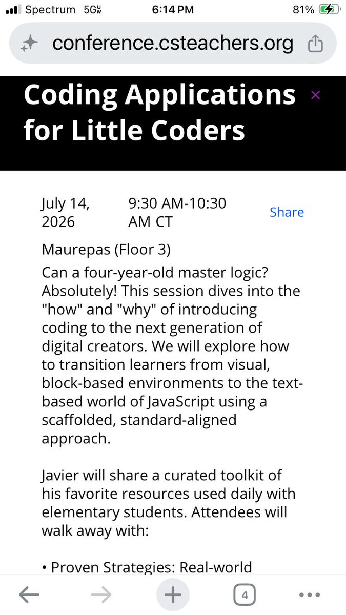 javierfaguilar's tweet photo. ๐ข Heading to #CSTA2026? @csteachersorg Mark your calendars! ๐๏ธ Join us for 3 sessions on #creativity, #computational #tinkering, free #codingresources, #OnlinePD, & broadening participation in computer science
@efwmaschool, @dfwcsta #equity #diversity #inclusion #AFEteacher https://t.co/VFydnA2OIw