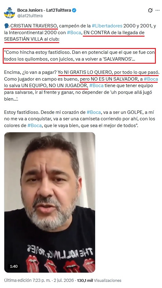 ElBlogdBoca's tweet photo. @PlanetaBoca Lo MISMO QUE #CristianTraverso https://t.co/PS5nilQ0K4