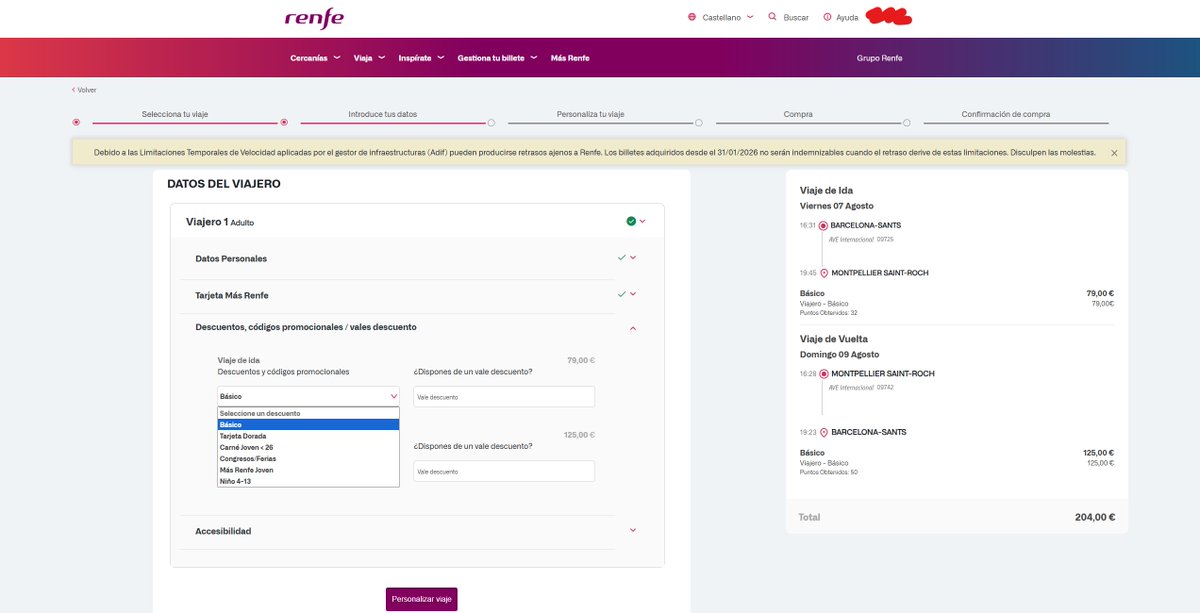 AngelEfone's tweet photo. @Renfe
Donde puedo poner el descuento por "verano joven"??
No me aperece ni en web ni en aplicación. https://t.co/EMe7HlleLM