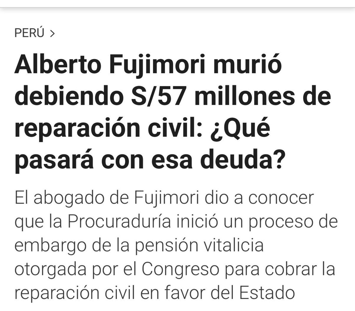videitomanda's tweet photo. ¿@KeikoFujimori pedirá a los herederos de Alberto Fujimori paguen los millones que le deben a Estado por la reparación civil?

Esas deudas son heredables para que no griten. https://t.co/KtH2kFoFQ7