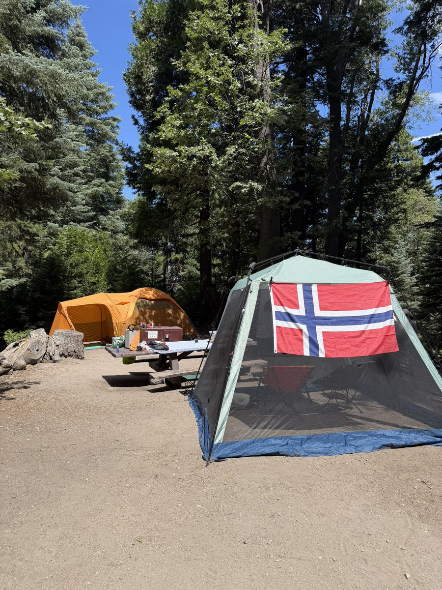 Sleazy1DB's tweet photo. Camping near lake arrowhead. Luckily we get a little cell service. Hoping to stream #Norways #worldcup2026 match https://t.co/HL44cHaTHF