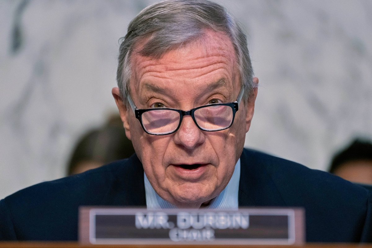 Notwokenow's tweet photo. Dick Durbin (D) is 81 (almost 82) years old.

He has been in Congress since 1983. 

He hasn’t ruled out another run.

43 years.

Spending 43 years in Congress after he only had 14 years in the private sector, 5 of those years was spent in academia. 

These are not serious people.
