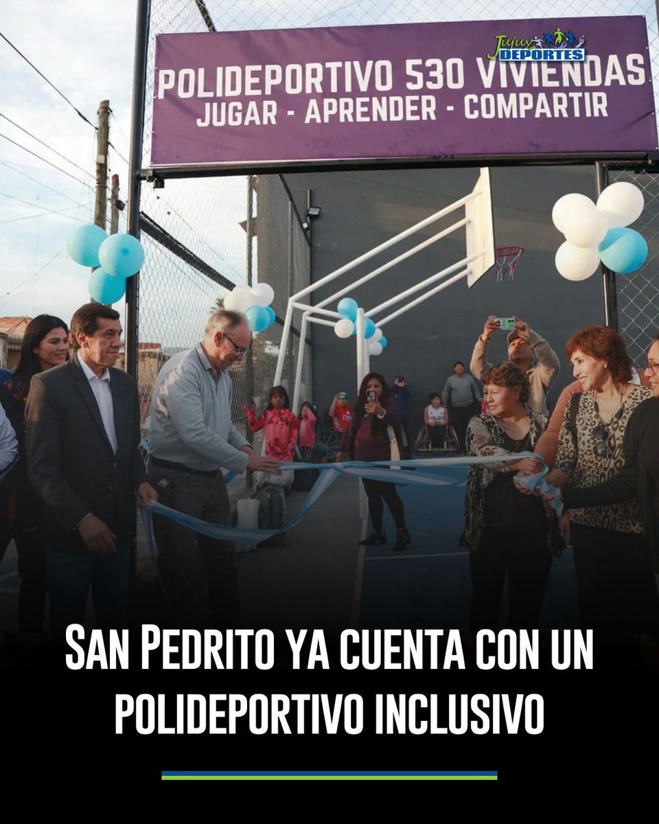 JujuyEnDeporte's tweet photo. 🏟️ San Pedrito tiene nuevo polideportivo inclusivo 
El barrio 530 Viviendas cuenta con un espacio adaptado para el deporte, la recreación y la integración de toda la comunidad.

📝 Nota 👉️ https://t.co/6zMKFrpJgK https://t.co/1KxeKu8mIr