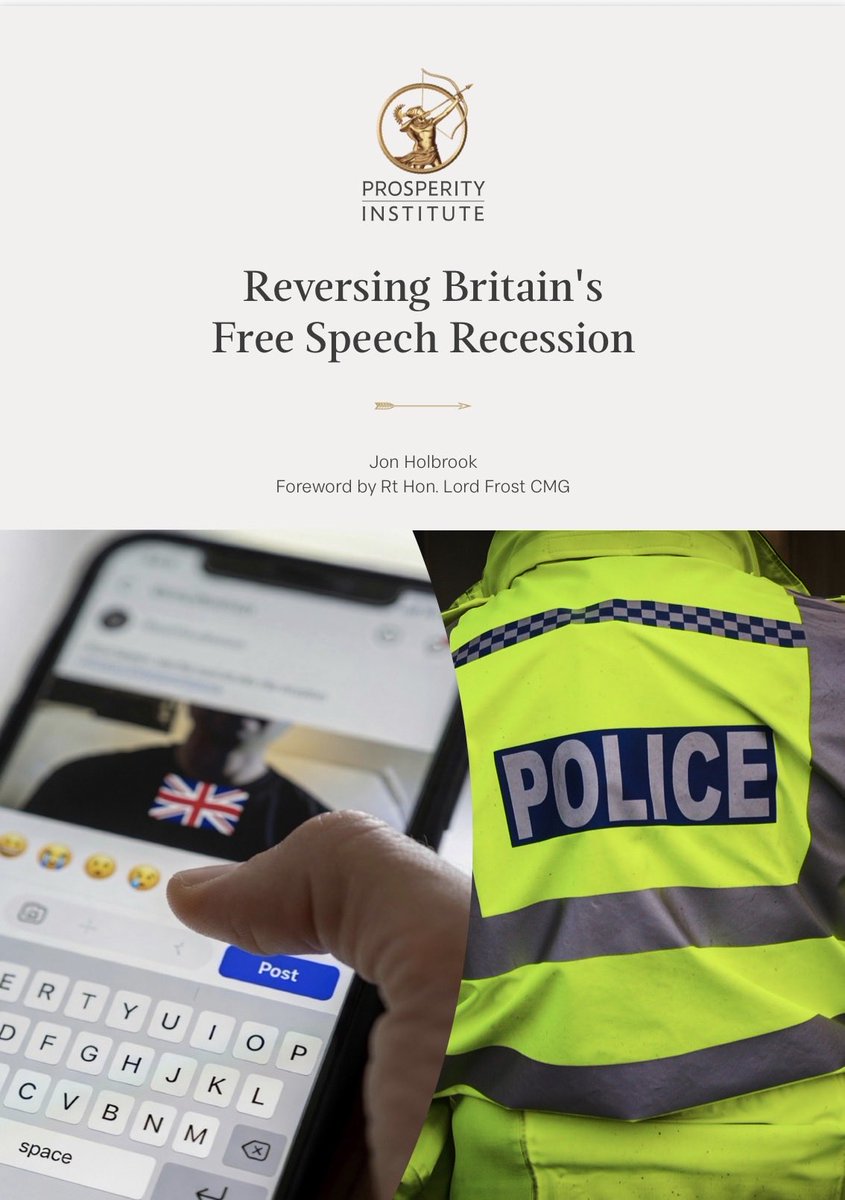 SpeechUnion's tweet photo. 📢 A new Free Speech Bill has been proposed. 

Barrister Jon Holbrook, a member of the Free Speech Union's Legal Advisory Council, has published an important report for the Prosperity Institute charting the decline of free speech in Britain and setting out a five-point Free Speech Bill to reverse it.

Jon argues that the expansion of vaguely defined speech offences — using terms such as "grossly offensive", "abusive", "insulting" and "stirring up" — has handed governments sweeping powers to decide what people can and cannot say.

His proposed Bill would repeal Section 5 of the Public Order Act 1986, abolish laws based on the concept of non-violent "hate speech", and restore the principle that free speech protects not only popular opinions, but also those that are contentious, provocative and unwelcome.

As Lord Frost writes in the foreword: "The chilling effect falls on all of us."

This is a welcome intervention as we fight to defend our right to freedom of speech in the UK.

Read the full report below 👇