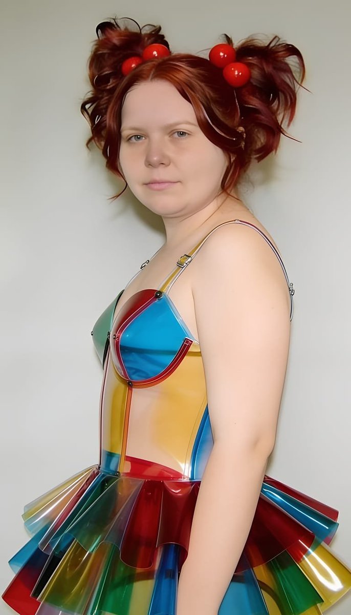 Lizzy1262629's tweet photo. Feeling like a walking rainbow in my colorful transparent PVC dress! πβ¨ Pigtails and a happy smile β¨
#RainbowPVC #TransparentDress #ShinyOutfit #KawaiiStyle #GlossyFashion https://t.co/86UJ7GB2v8