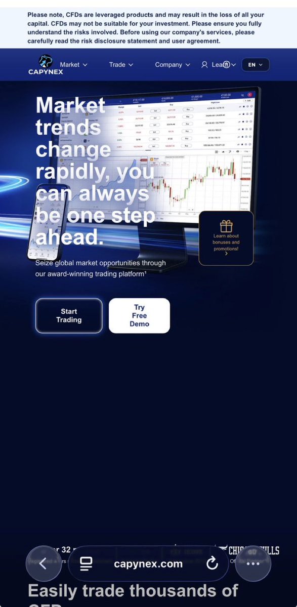 djay_scott_'s tweet photo. ..,,, #Capynex #ScamOperation #UnknownExchange #CryptoWarning
The site looks very impressive and authentic, but do not transfer crypto from a known exchange (like Coinbase or Kraken) to an unknown platform like Capynex just for a “bonus.” If you’re a victim of this platform send A Dm.