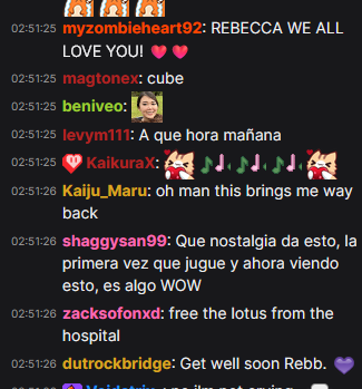 NopedTheFuckOut's tweet photo. @rebbford We were all listening to the concert last night and hearing 'This is what you are' and twitch chat was thinking of you, we all said we missed you, get well soom space mom, you are here with us in spirit https://t.co/ypAejQaMjx