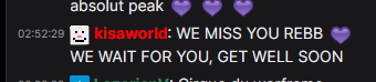 NopedTheFuckOut's tweet photo. @rebbford We were all listening to the concert last night and hearing 'This is what you are' and twitch chat was thinking of you, we all said we missed you, get well soom space mom, you are here with us in spirit https://t.co/ypAejQaMjx