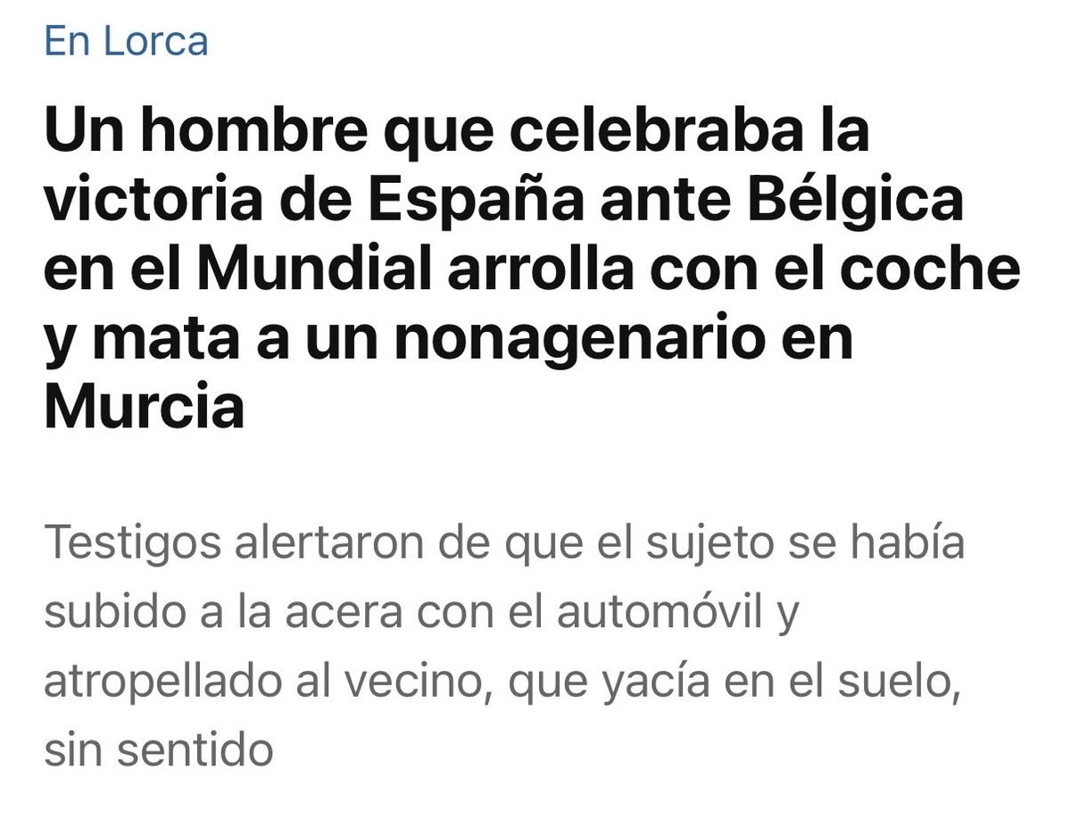 guillem_vlc's tweet photo. Un fdp condueix borratxo i drogat i mata un veí que seu a la fresca. Però la victòria d’ESPAÑA és tan important que:
- L’home no és un borratxo, estava “eufórico”.
- Sí, va matar un home, però “sin querer”.
- Anar com un boig amb el cotxe és “jolgorio”.

https://t.co/FihxLiLxbb https://t.co/RAXLQjVE04
