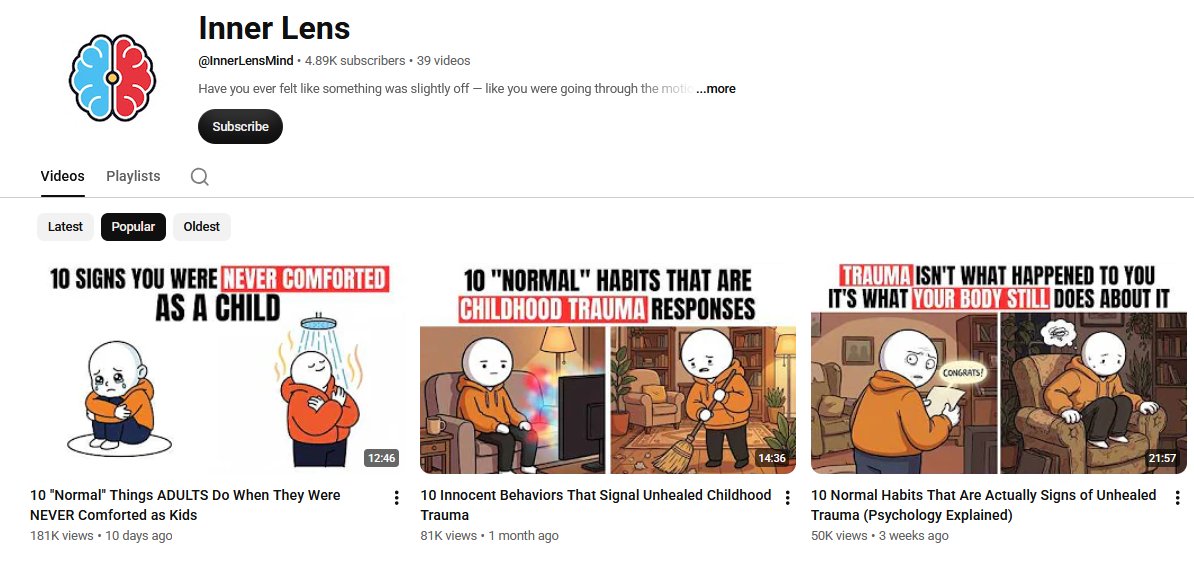 theartofyoutube's tweet photo. 50 day old channel

Published 40 long form AI videos (almost one per day)

And they've already got themselves a couple of wins!

Since it's AI content,
I guess they spent less than $100 to $200, so they're already profitable. https://t.co/qJHBZoIPih