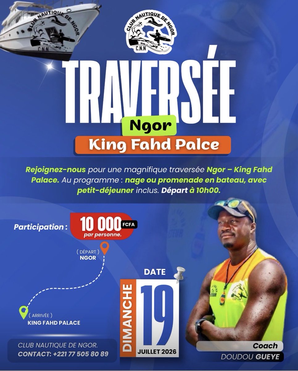 doudounatation's tweet photo. 🌊🏊🏼‍♂️Traverser Plage de N’Gor 🏊🏼‍♂️King Fahd palace  distance 1500m🏊🏼‍♂️🏊🏼‍♂️🏊🏼‍♂️🏊🏼‍♂️🏊🏼‍♂️🏊🏼‍♂️🏊🏼‍♂️ https://t.co/n2yfyW27vh