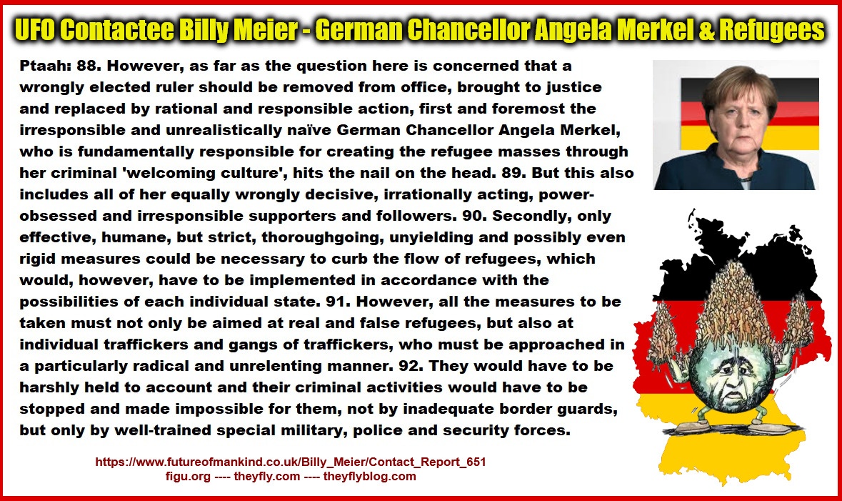 UFO Contactee Billy Meier - German Chancellor Angela Merkel & Refugees ...