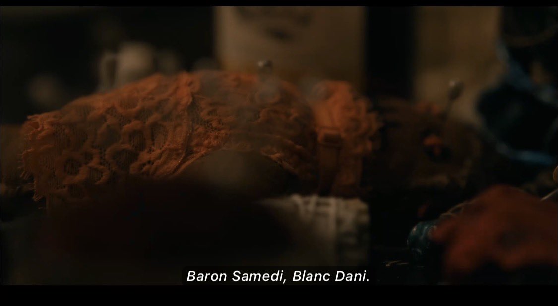 LaFaarah's tweet photo. Let me brag now… I m so happy that Haitian Vodou 🇭🇹  got rep in episode 6 of The Vampire Lestat! 

Papa Legba is one of the most well-known lwa (spirits) in Haitian Vodou. He is regarded as the guardian of crossroads, gates, and communication between the human world and the spirit world. In Vodou ceremonies, he is traditionally honored first because he is believed to open the way for communication with the other lwa.

Baron Samedi is one of the most famous lwa (spirits) in Haitian Vodou. He is the head of the Gede family of spirits, which are associated with death, ancestors, cemeteries, and the boundary between life and death.

#TVLMontreal