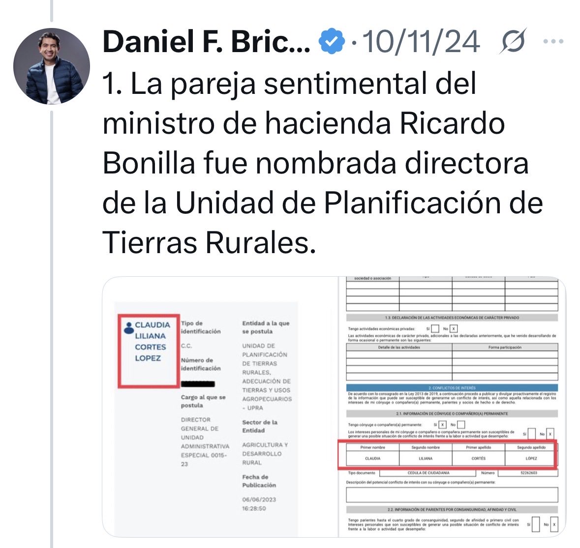 EFRAIN_OPINA's tweet photo. @CarlosCarrilloA @Danielbricen @ABDELAESPRIELLA Hablamos de nepotismo @CarlosCarrilloA 
Vamos empezamos! https://t.co/Mk9wuy6fLP