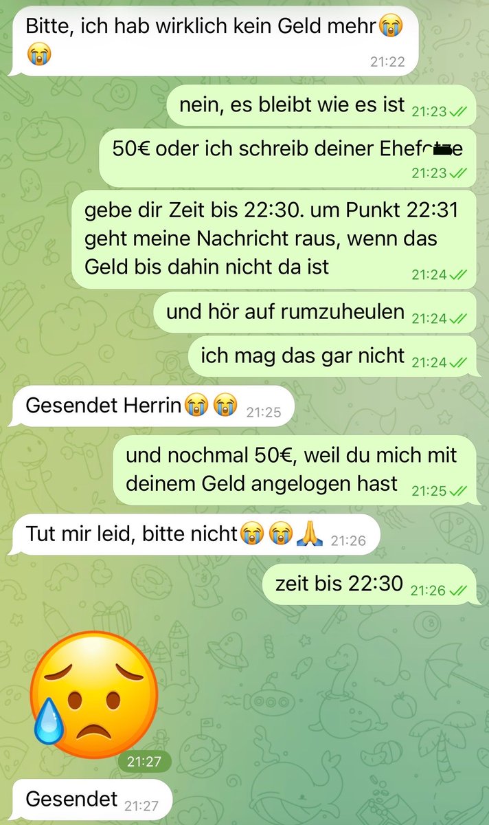herrinbusra's tweet photo. Komisch, auf einmal hat er doch noch Geld?? #blackmail https://t.co/bJ8tZ2gSiW