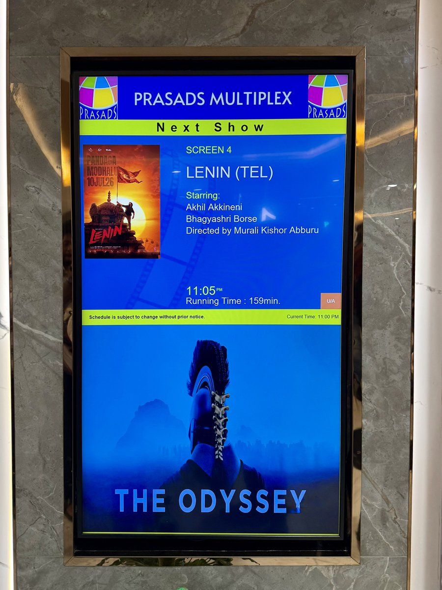 SKarimeraka's tweet photo. ST : #Lenin at @PrasadsCinemas https://t.co/yM3Ah3He8s