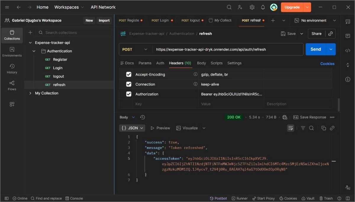 POjugbo22's tweet photo. For authentication, I validated every request, implemented user registration with unique emails, hashed passwords, and currency selection. I generated access &amp; refresh tokens, verified passwords on login, handled logout by clearing cookies and removing refresh tokens

#Backend https://t.co/d0cv6hQFLZ