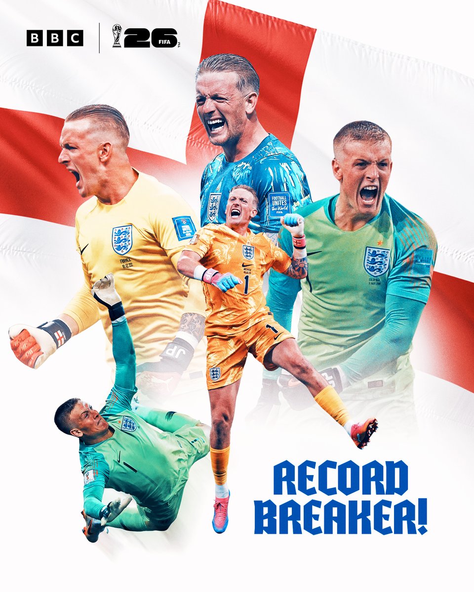 BBCMOTD's tweet photo. History made for England's No.1💚

Jordan Pickford has overtaken Peter Shilton to become England’s outright all-time leading appearance maker at the FIFA World Cup. 👏 https://t.co/l72CzziGu7